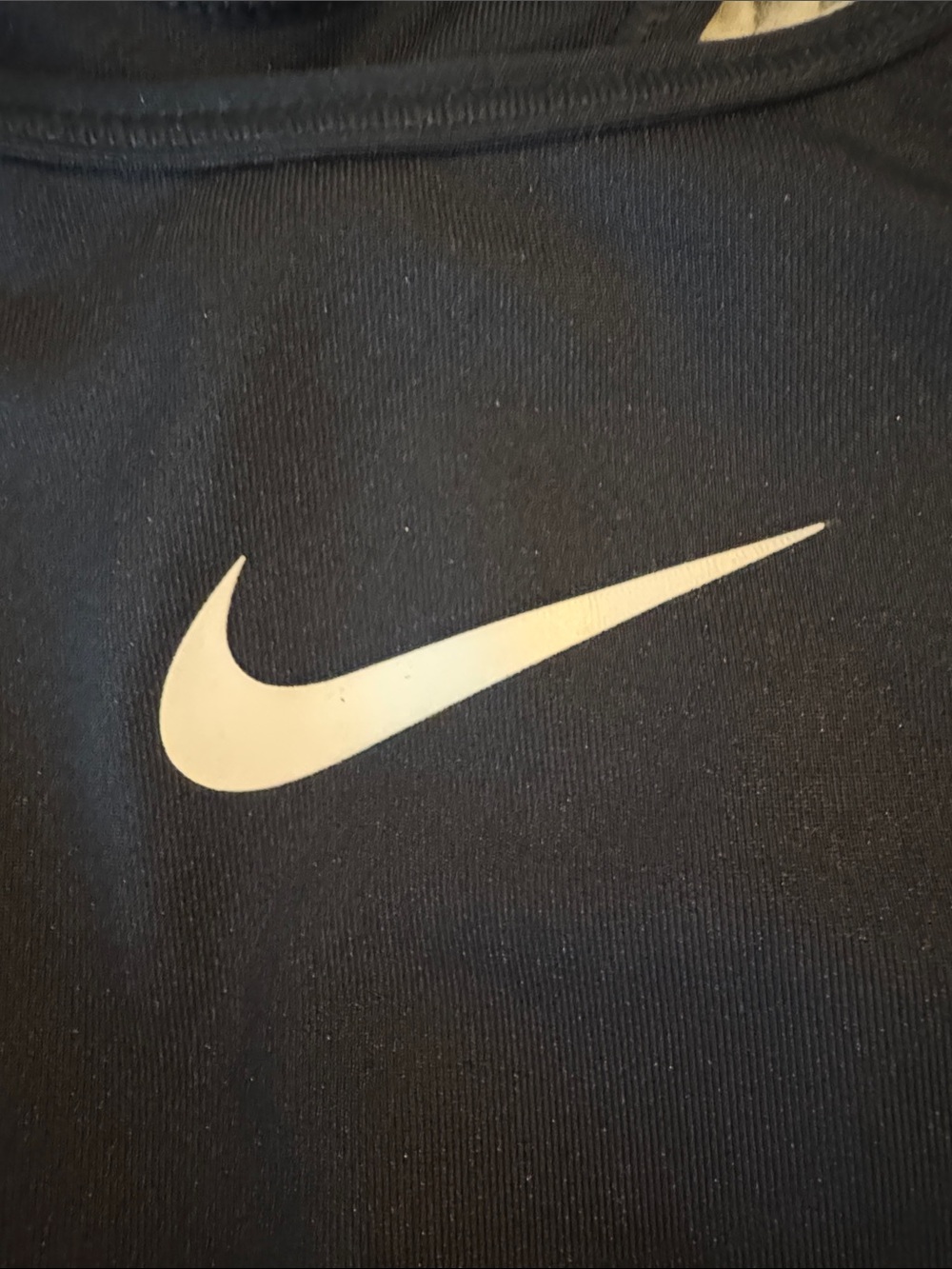 Nike Navy Racerback Sports Bra with White Swoosh - Picture 3 of 6